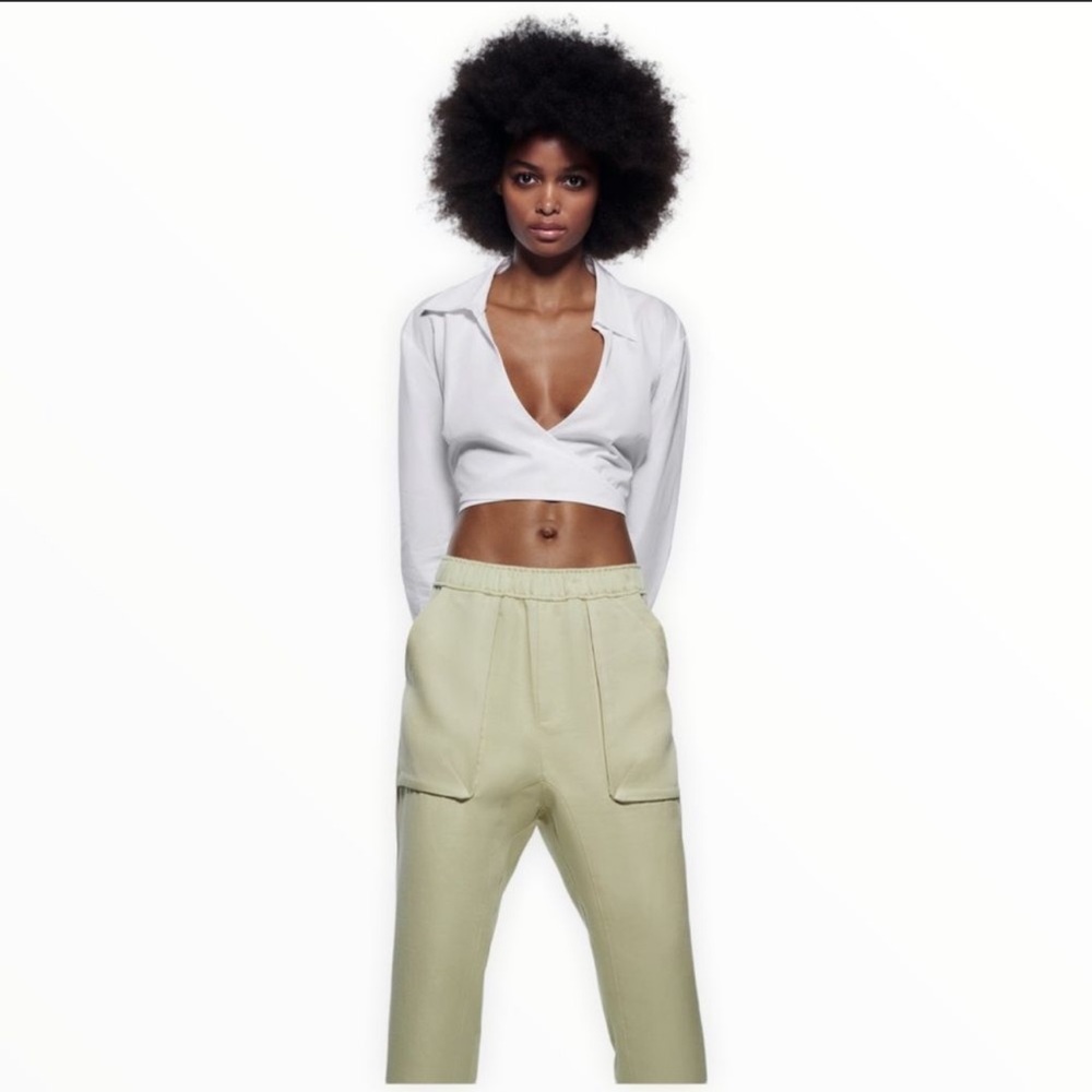 Zara Pants with Pockets light pistachio